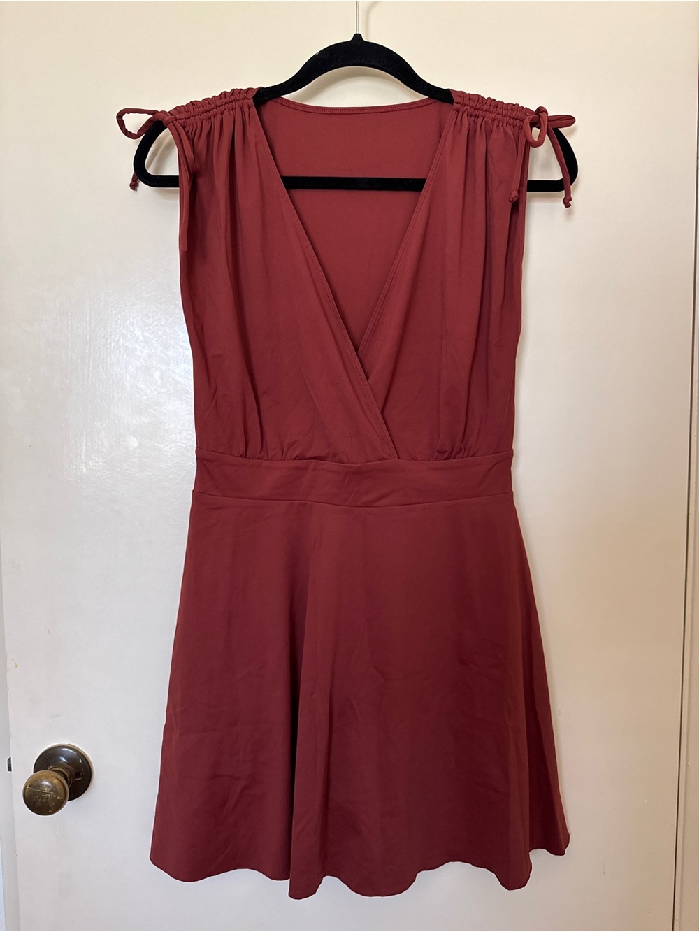 Halara Tie Shoulder 2-in-1 Flare Skater Active Dress with Pockets size S NWOT